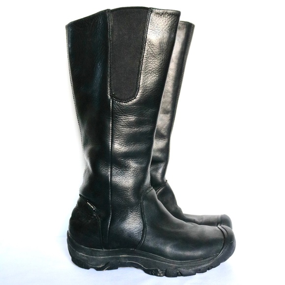 Keen Shoes - KEEN Silverton Black Leather Tall Winter Waterproof Boots Women's 7.5 Winter
